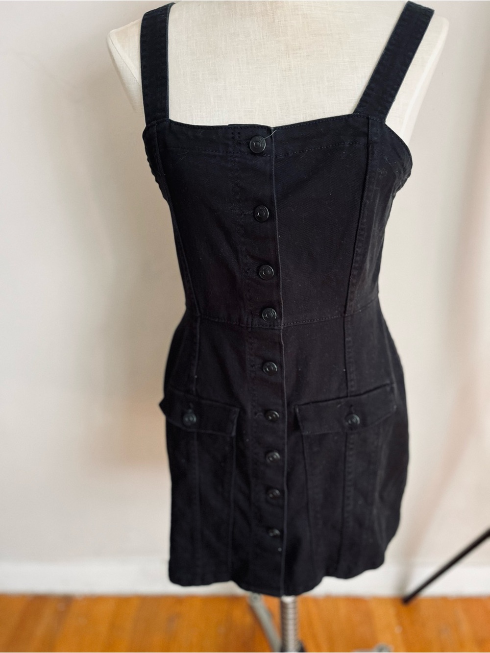 HNM divided size medium black denim jumper/dress